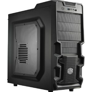 Cooler Master K380 Tempered Glass Cabinet with Mesh and Honeycomb Vent on Front Panel for Superior Cooling, Black (RC-K380-KWN1)