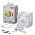 ASUS TUF Gaming TF120 ARGB Fan – Triple Fan Kit with ARGB Controller (White) - Image 2