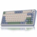 AULA F75 75% Wireless Mechanical Keyboard | Hot Swappable | Linear Switches | RGB Backlit | 2.4GHz/Type-C/Bluetooth Gaming Keyboard (Keyboard,Cedar Green – Reaper Switch)