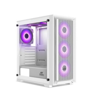 Ant Esports SX7 Auto RGB (ATX) Mid Tower Gaming Cabinet (White)