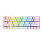Razer Huntsman Mini 60% Clicky Optical Switches Gaming Keyboard, White (Purple Switch) - RAZE0382