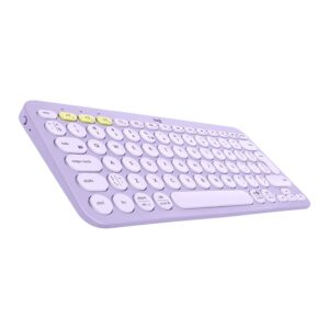 Logitech K380 Multi-Device Bluetooth Wireless Keyboard - Lavender Lemonade