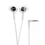 Sony MDR-EX155AP Wired in Ear Headphone with Mic – White