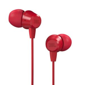 JBL T50HI Wired in Ear Earphones with Mic, Red