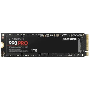 Samsung 990 Pro 1TB M.2 NVMe Gen4 Internal SSD, Black