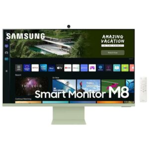 Samsung M8 32 Inch UHD Smart Monitor (LS32BM80GUWXXL) Green & White