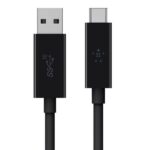 Belkin BoostCharge Android Certified PVC USB-A to USB-C Cable 1 Meter Fast Charging, Tough and Durable, Black