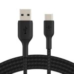 Belkin BoostCharge Android Certified Braided USB-A to USB-C Cable 1 Meter Optimal Charging, Tough and Durable, Black