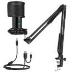 Fifine T683 USB Microphone Kit, Black