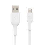 Belkin Apple Certified PVC USB-A to Lightning Cable Charge and Sync Type A Cable 1 Meter, Tough and Durable, White