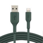 Belkin Apple Certified PVC USB-A to Lightning Cable Charge and Sync Type A Cable 1 Meter, Tough and Durable, Green