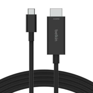 Belkin Connect High-Speed USB-C to HDMI 2.1 Cable with Ethernet 8K/Ultra HD Compatible 2 Meter Cable Silver Platted