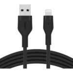 Belkin BoostCharge Flex Apple Certified Silicon USB-A to Lightning Cable Type A 1 Meter Cable, Black