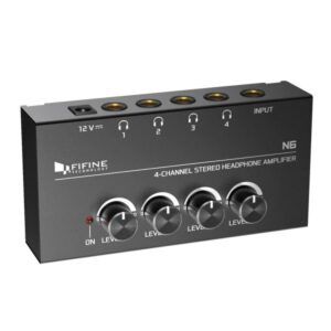 Fifine N6 Headphone Amplifier With Staroa Output And Individual Volume Controls