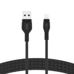 Belkin BoostCharge Pro Flex Apple Certified Silicon USB-A to Lightning Cable Type A Cable 1 Meter, Black
