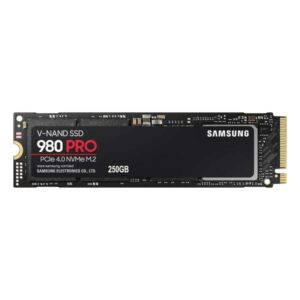 Samsung 980 Pro 250GB M.2 NVMe Gen4 Internal SSD, Black