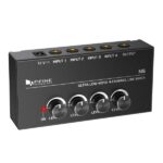 Fifine N5 Headphone Amplifier With Staroa Output And Individual Volume Controls, Black