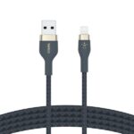 Belkin BoostCharge Pro Flex Apple Certified Silicon Braided USB-A to Lightning Cable Type A Cable 1 Meter