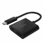 Belkin Active USB-C to HDMI + Charge Adapter 60W Supports 4K UHD, Black