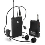 Fifine K037B Wireless Lavalier Lapel Microphone With Headset, Black