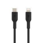 Belkin BoostCharge Apple Certified PVC USB-C to Lightning Cable Fast Charging Type C Cable 0.9 Meter, Tough and Durable, Black