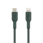 Belkin BoostCharge Apple Certified PVC USB-C to Lightning Cable Fast Charging Type C Cable 1 Meter, Tough and Durable, Green