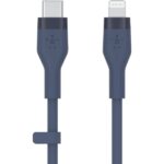 Belkin BoostCharge Flex Apple Certified Silicon USB-C to Lightning Cable Fast Charging Type C Cable 1 Meter, Tough and Durable, Blue