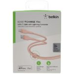 Belkin BoostCharge Flex Apple Certified Silicon USB-C to Lightning Cable Fast Charging Type C Cable 1 Meter, Tough and Durable, Pink