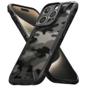 Ringke iPhone 15 Pro Back Cover Case | Fusion X - Camo Black