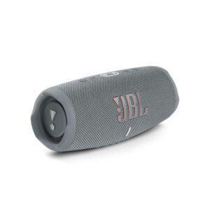 JBL Charge 5 Wireless Portable Bluetooth Speaker Pro Sound, 20 Hrs Playtime, Powerful Bass Radiators, Built-in 7500mAh Powerbank, PartyBoost, IP67 Water & Dustproof (Without Mic, Gray), Grey