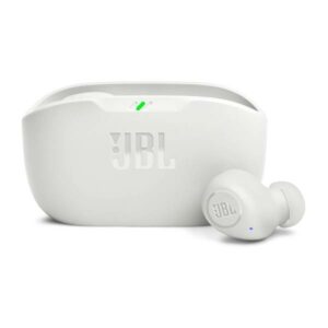 JBL Wave Buds in-Ear Earbuds (TWS) with Mic, App for Customized Extra Bass EQ, 32 Hours Battery and Quick Charge, IP54 Water & Dust Resistance, Ambient Aware & Talk-Thru, Google FastPair (White)