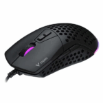 RAPOO V360 Modular Symphony Gaming Mouse, Honey Comb & Modular Design, Pixart 3327 Sensor, 6200 DPI, 1000Hz USB Polling Rate, Onboard Memory, 85gms, RGB Backlight Phantom Surging & Braided Cable