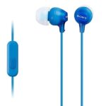 Sony MDR-EX15AP In-Ear Stereo Headphones with Mic – Blue