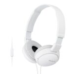 Sony MDR-ZX110AP On-Ear Stereo Headphones with Mic – White