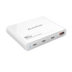 Stuffcool Centurion 120W 4 Port Charging Station for MacBook Pro 16″ 96W, MacBook Pro 14″, MacBook M2 67W, MacBook M1, Ultrabooks, Tablets, iPhones, Samsungs, iPads, Samsung Tablets 45W