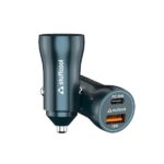 Stuffcool Ultimus 38W Dual Port Type C 20W + 18W QC3.0 USB A car Charger Supports Fast Charging Charges iPhone 50% in 30 mins, Compact Shape, Aluminium Body - (Ultimus-38W)