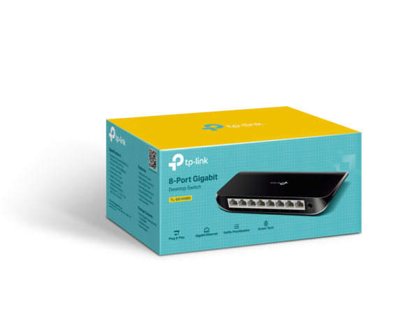 Tp-Link TL-SG1008D 8-Port Gigabit Ethernet Unmanaged Switch | Plug and Play | Desktop