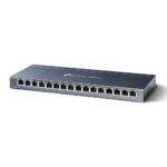 Tp-Link TL-SG116 16 Port Gigabit Ethernet Network Switch, Desktop/ Wall-Mount, Fanless, Sturdy Metal w/ Shielded Ports, Traffic Optimization, Unmanaged, Black - Image 3