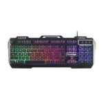 Cosmic Byte CB-GK-05 Titan Wired Gaming Keyboard with Aluminum Body, Rainbow Backlit Keycaps, Braided Cable – (CB-GK-05)