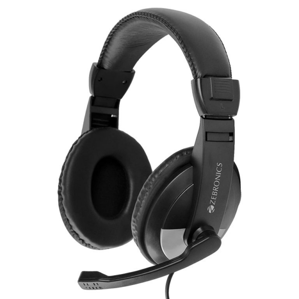 ZEBRONICS Zeb-200HM Wired On Ear Headphone with Mic