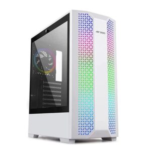 Ant Esports ICE-280TG RGB (ATX) Mid Tower Gamin Cabinet (White)