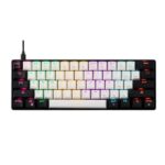 Gamdias Aura GK2 60 Percent Tactile Red Switches Mechanical Gaming Keyboard, White & Black - (AURA-GK2-WHITE-BLACK)