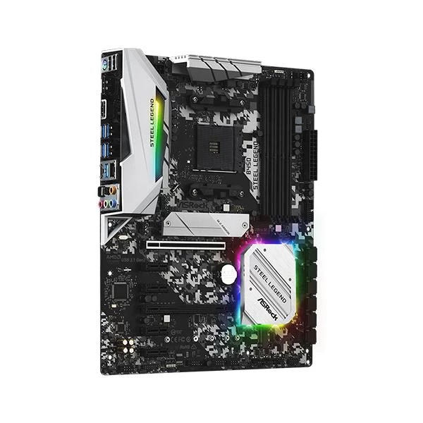 ASRock B450 Steel Legend ATX AMD Motherboard, Black - Variety Infotech