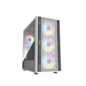 Cooler Master MasterBox 600 White ARGB Tempered Glass ATX Case