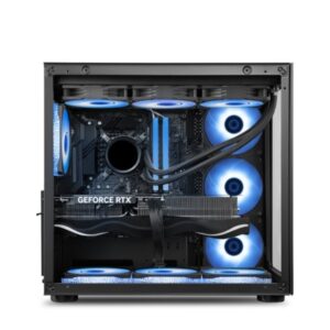 Ant Esports Crystal Black RGB Gaming Cabinet