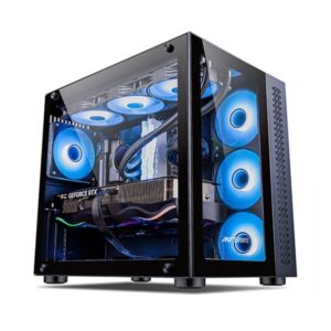 Ant Esports Crystal ARGB (E-ATX) Mid Tower Gaming Cabinet (Black)