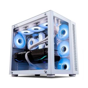 Ant Esports Crystal ARGB (E-ATX) Mid Tower Gaming Cabinet (White)