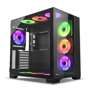 Ant Esports Crystal XL ARGB (ATX) Mid Tower Gaming Cabinet (Black)