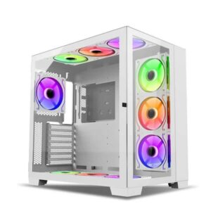 Ant Esports Crystal XL ARGB (ATX) Mid Tower Gaming Cabinet (White)