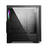 Ant Esports ICE-200TG Mid Tower ARGB Gaming Cabinet, Black - (ICE-200TG) - Image 3